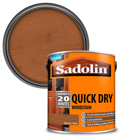 Sadolin Quick Dry Woodstain - Burma Teak - 2.5L