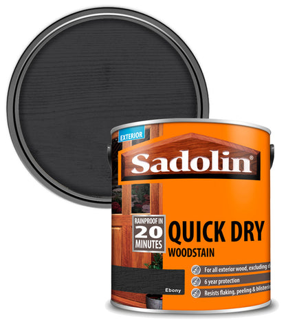 Sadolin Quick Dry Woodstain - Ebony - 2.5L