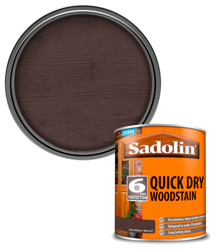 Sadolin Quick Dry Woodstain - Jacobean Walnut - 1L