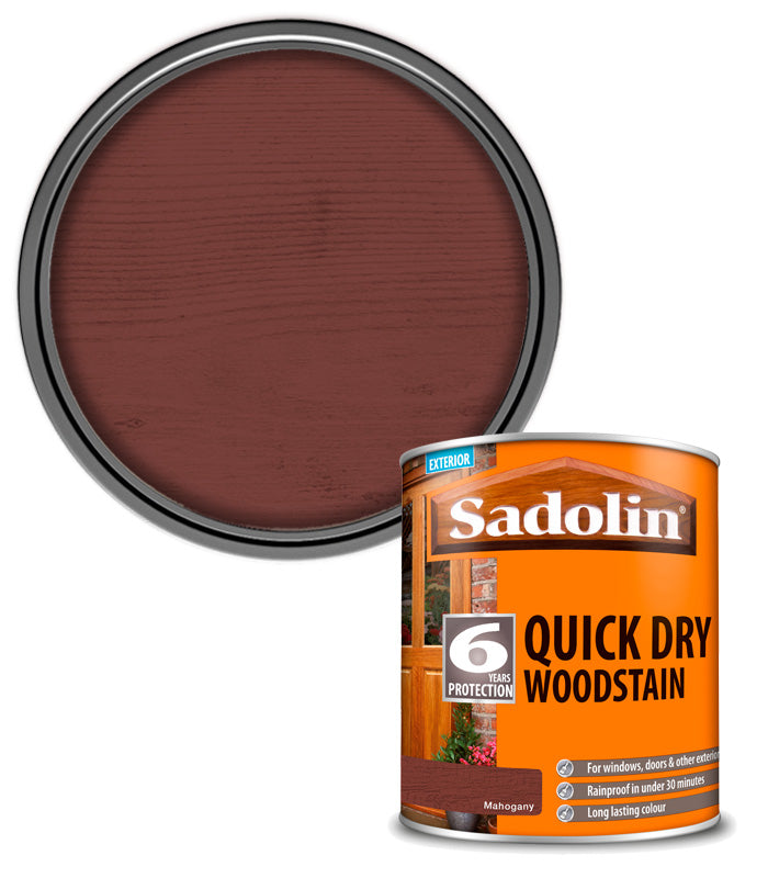 Sadolin Quick Dry Woodstain - Mahogany - 1L