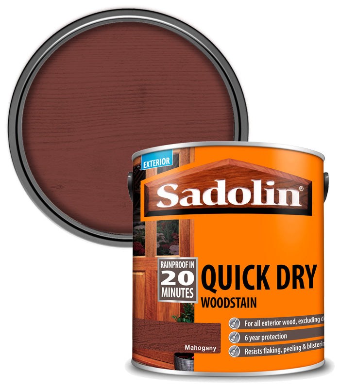 Sadolin Quick Dry Woodstain - Mahogany - 2.5L