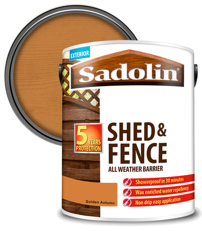 Sadolin Shed and Fence Protector All Weather Barrier - Golden Autumn - 5L