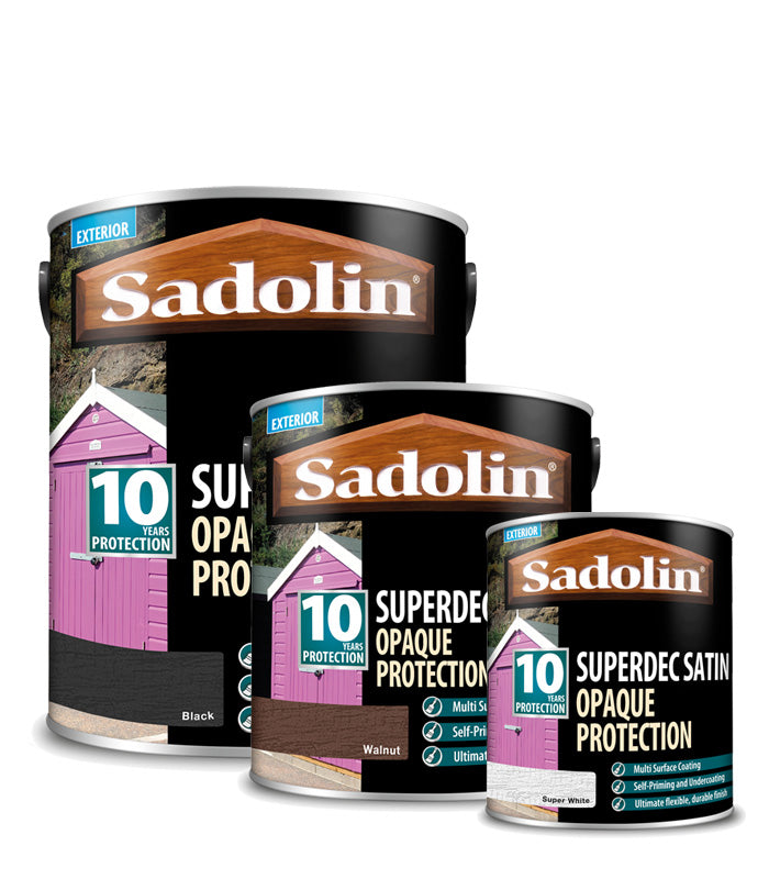 Sadolin Superdec Satin Opaque Wood Protection - All Colours - All Sizes
