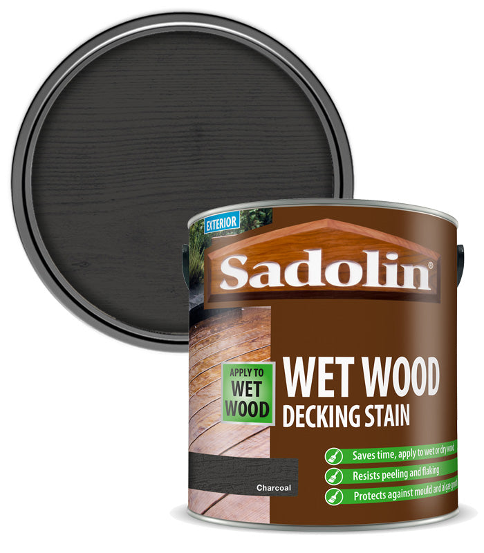 Sadolin Wet Wood Decking Stain - Charcoal - 2.5L