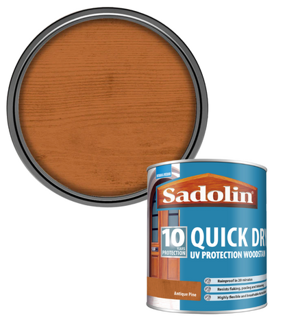 Sadolin Quick Dry UV Protection Woodstain - Antique Pine - 1L