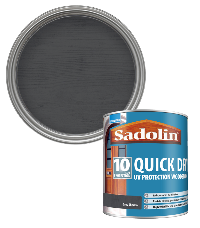 Sadolin Quick Dry UV Protection Woodstain - Grey Shadow - 1L