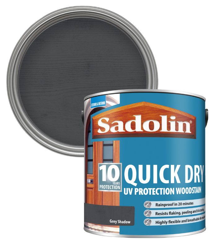 Sadolin Quick Dry UV Protection Woodstain - Grey Shadow - 2.5L