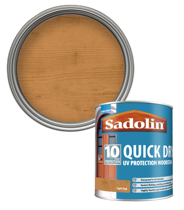 Sadolin Quick Dry UV Protection Woodstain - Light Oak - 1L
