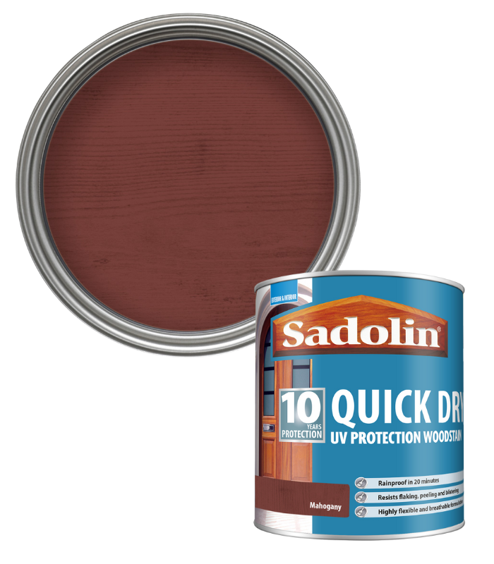 Sadolin Quick Dry UV Protection Woodstain - Mahogany - 1L