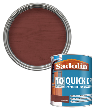 Sadolin Quick Dry UV Protection Woodstain - Mahogany - 1L