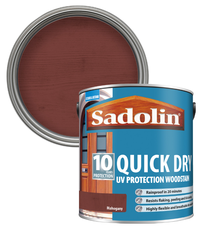 Sadolin Quick Dry UV Protection Woodstain - Mahogany - 2.5L