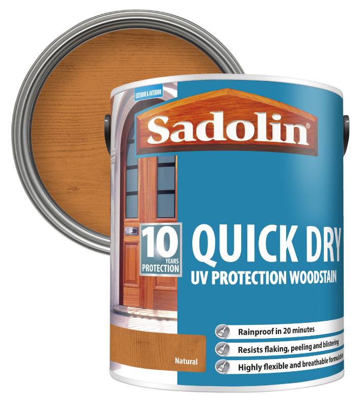 Sadolin Quick Dry UV Protection Woodstain - Natural - 5L