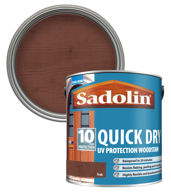 Sadolin Quick Dry UV Protection Woodstain - Teak - 2.5L