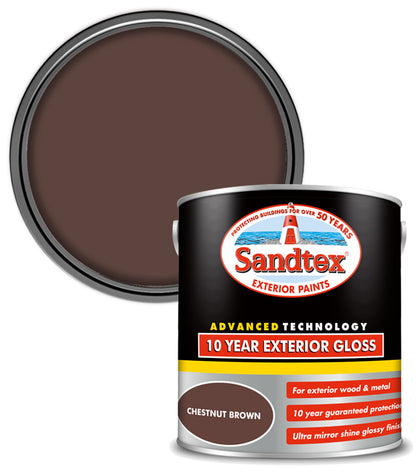 Sandtex 10 Year Exterior Gloss - Chestnut Brown - 2.5L