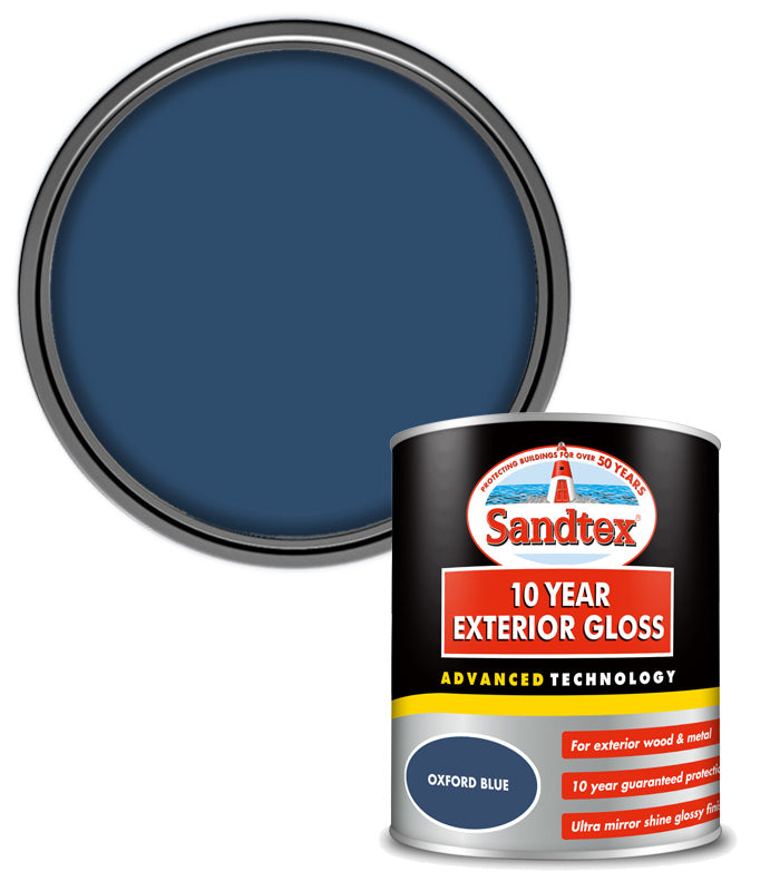 Sandtex 10 Year Exterior Gloss - Oxford Blue - 750ml