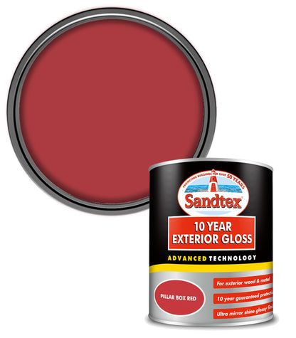 Sandtex 10 Year Exterior Gloss - Pillar Box Red - 750ml