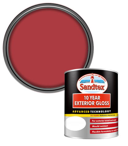 Sandtex 10 Year Exterior Gloss - Pillar Box Red - 750ml