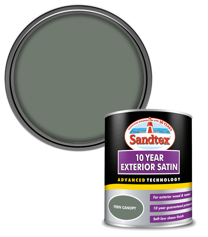 Sandtex 10 Year Exterior Satin - Fern Canopy - 750ml