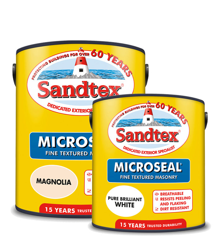 Sandtex 15 Year Microseal Fine Textured Masonry - All Colours - All Sizes