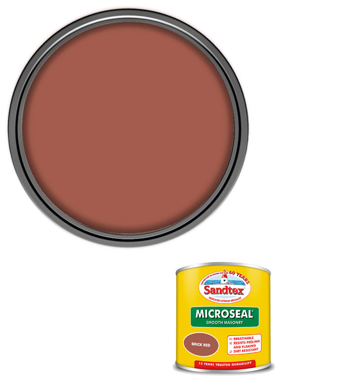 Sandtex 15 Year Microseal Smooth Masonry - Brick Red - 150ml