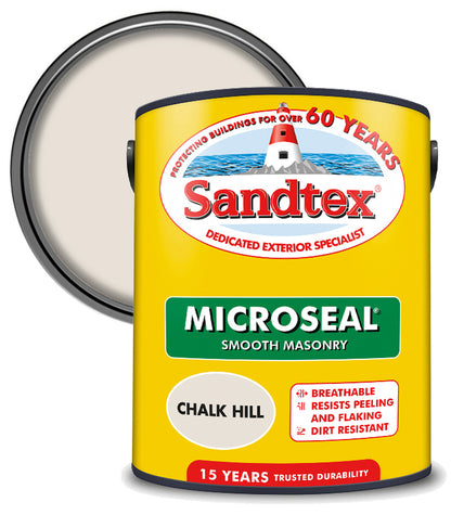 Sandtex 15 Year Microseal Smooth Masonry - Chalk Hill - 5L