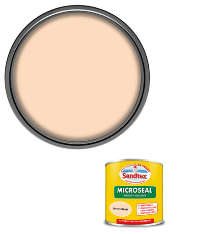 Sandtex 15 Year Microseal Smooth Masonry - Light Cream - 150ml