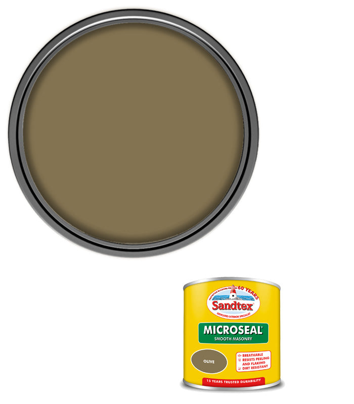 Sandtex 15 Year Microseal Smooth Masonry - Olive - 150ml