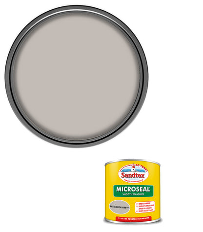 Sandtex 15 Year Microseal Smooth Masonry - Plymouth Grey - 150ml