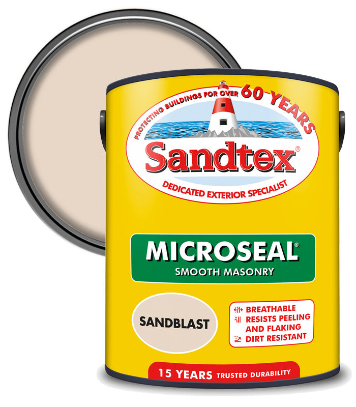 Sandtex 15 Year Microseal Smooth Masonry - Sandblast - 5L