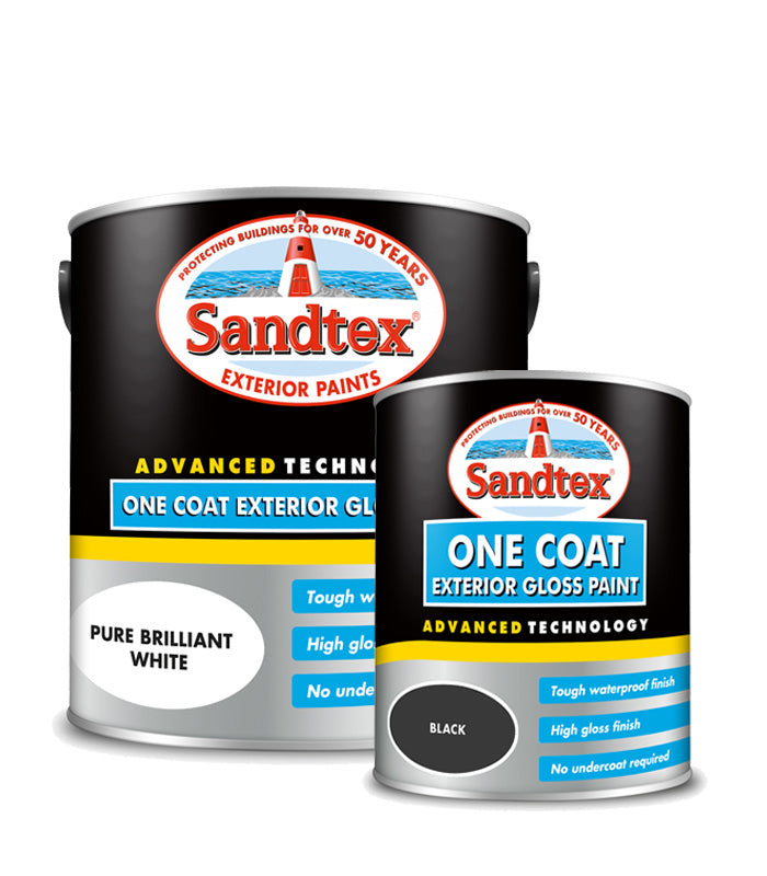 Sandtex One Coat Exterior Gloss - All Colours - All Sizes