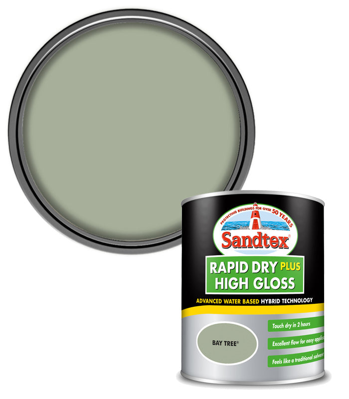 Sandtex Rapid Dry Plus Gloss - Bay Tree - 750ml