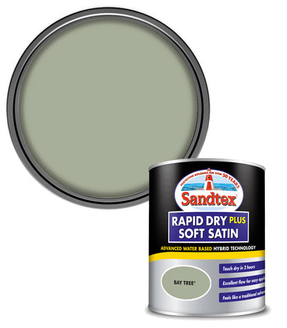 Sandtex Rapid Dry Plus Satin - Bay Tree - 750ml