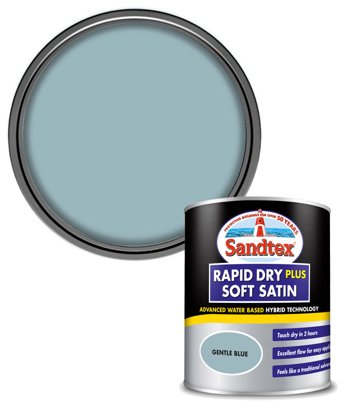 Sandtex Rapid Dry Plus Satin - Gentle Blue - 750ml