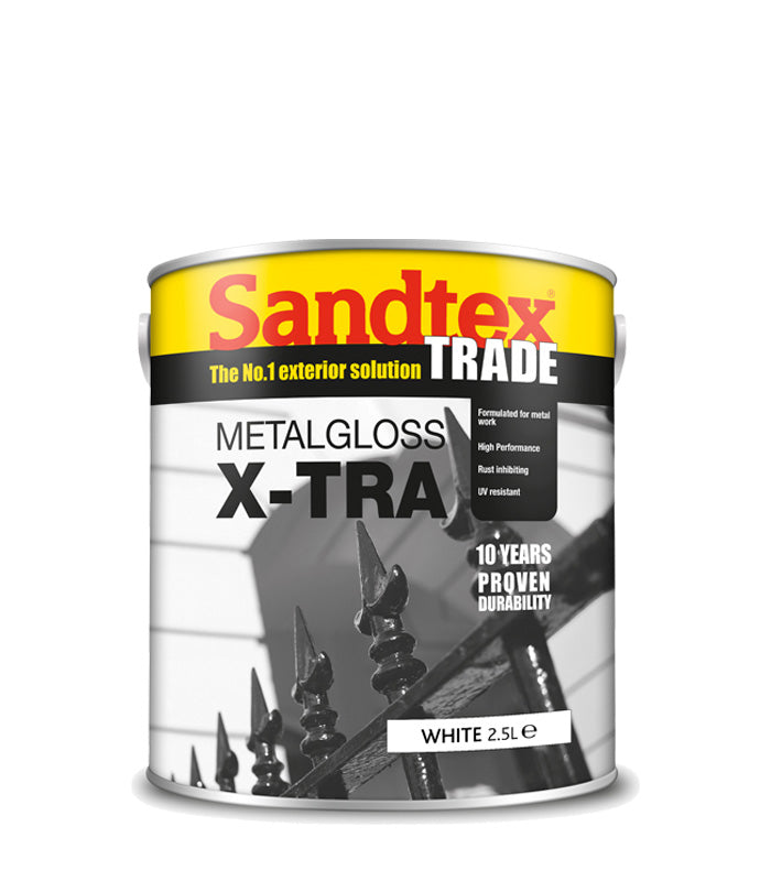 Sandtex Trade Metal Gloss X-tra Paint - All Colours - 2.5 Litres