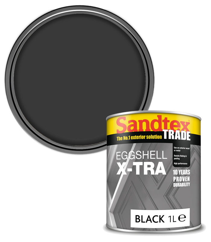 Sandtex Trade Eggshell X-tra Flexible Eggshell - Black - 1L
