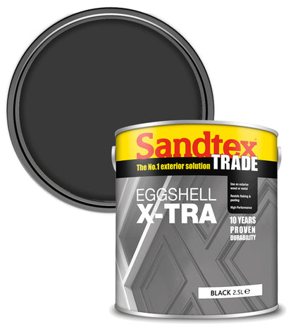 Sandtex Trade Eggshell X-tra Flexible Eggshell - Black - 2.5L