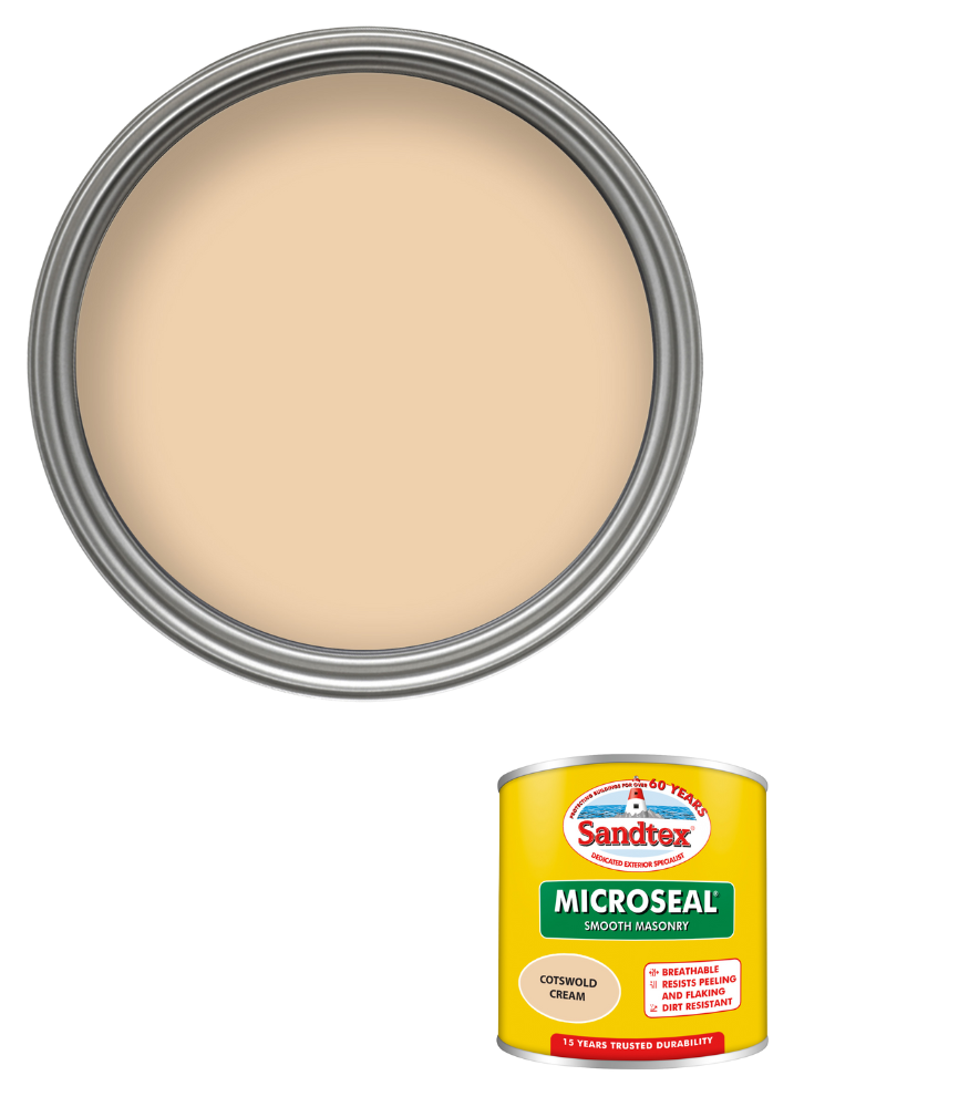 Sandtex 15 Year Microseal Smooth Masonry - Cotswold Cream - 150ml