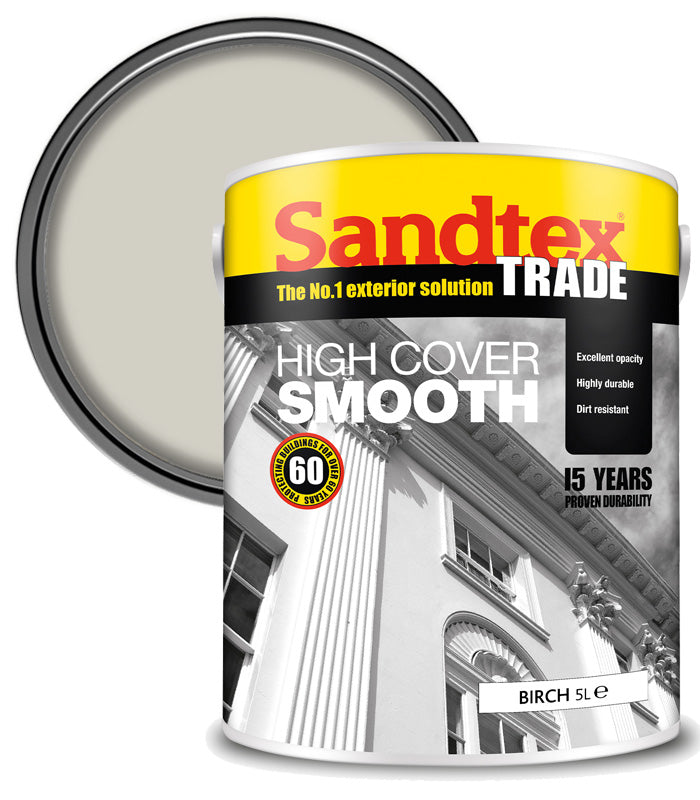 Sandtex Trade High Cover Smooth Masonry - Birch - 5L