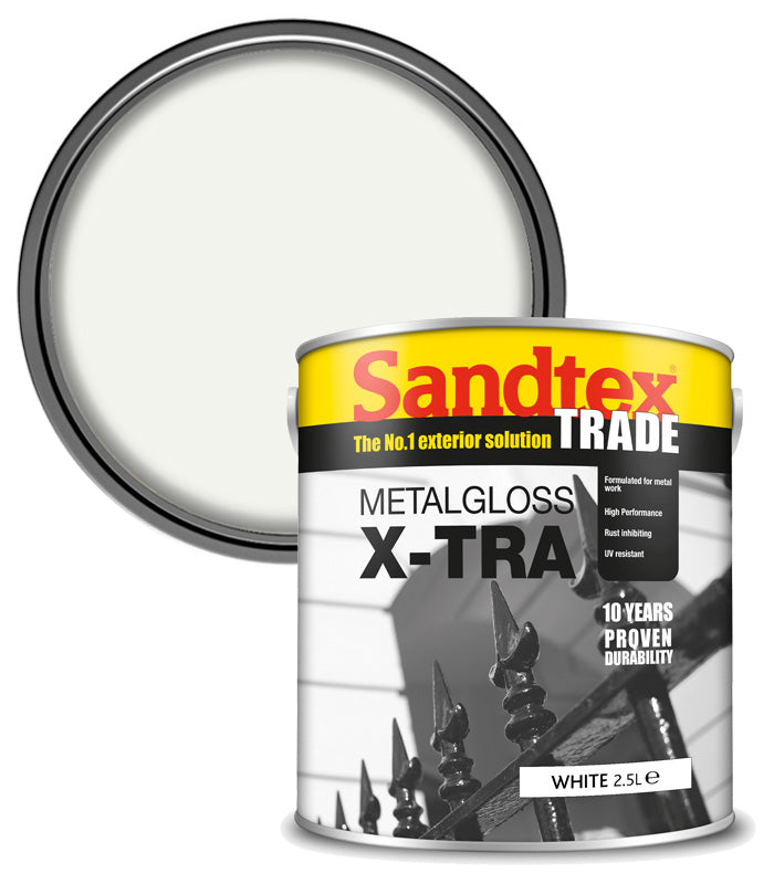 Sandtex Trade Metal Gloss X-tra - White - 2.5L