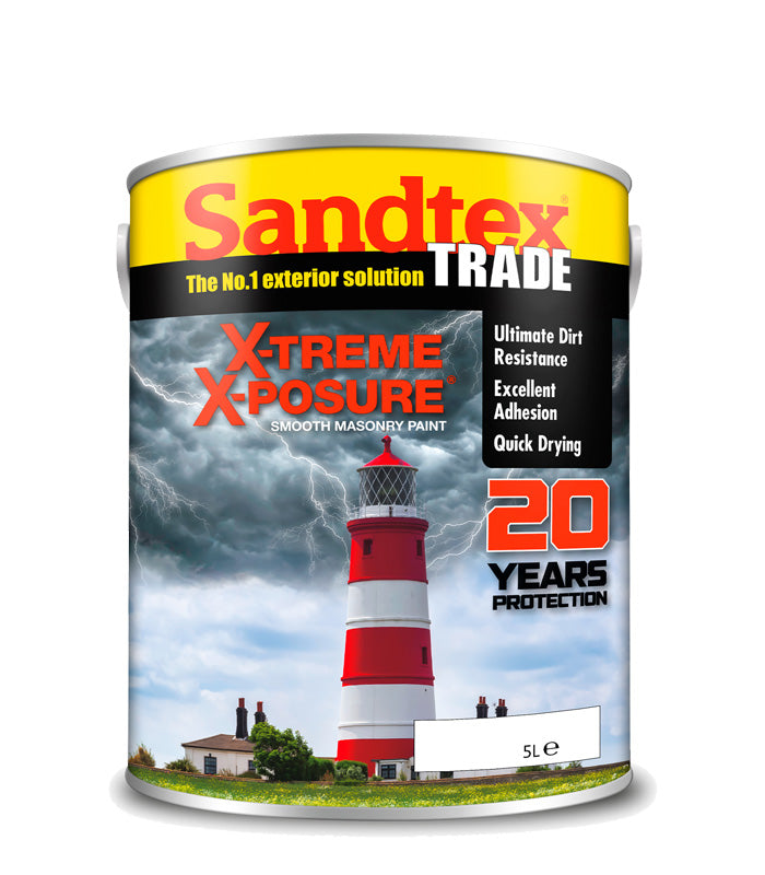 Sandtex Trade Xtreme Xposure Smooth Masonry Paint - All Colours - 5 Litres