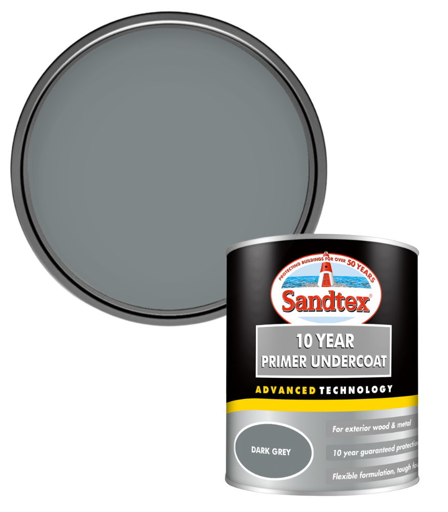 Sandtex 10 Year Exterior Primer Undercoat - Dark Grey - 750ml