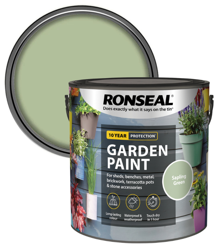 Ronseal Garden Paint - Sapling Green - 2.5 Litre