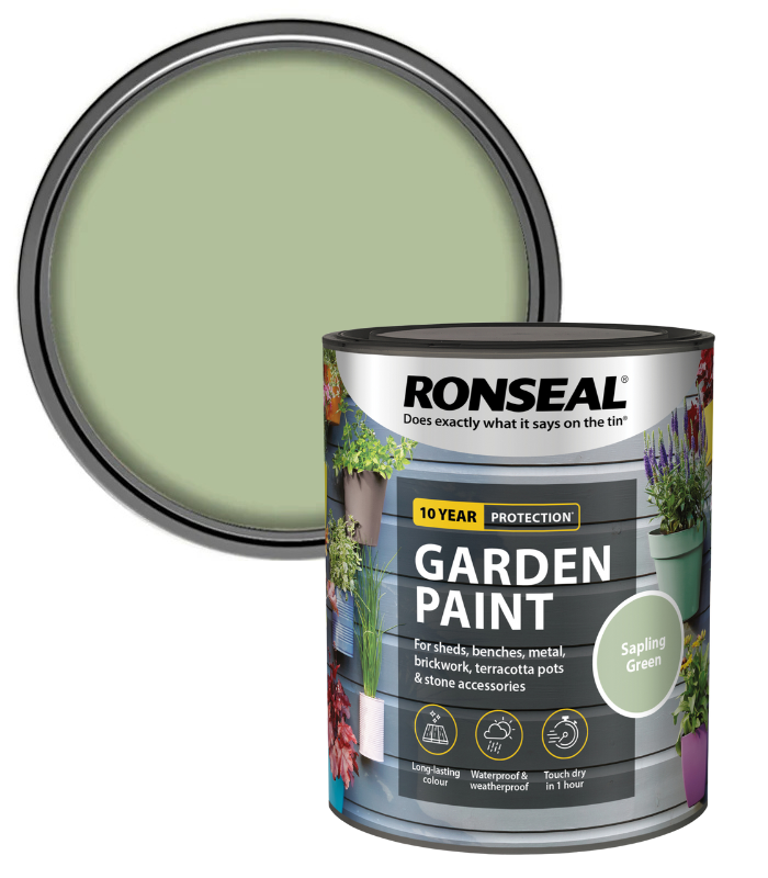 Ronseal Garden Paint - Sappling Green - 750ml