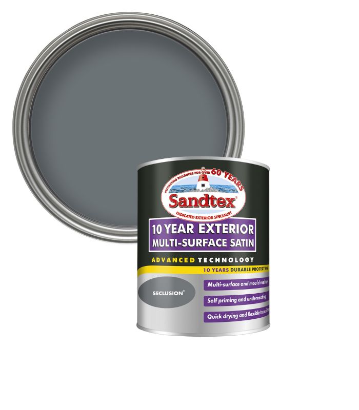 Sandtex 10 Year Exterior Multi Surface Satin - Seclusion - 750ml