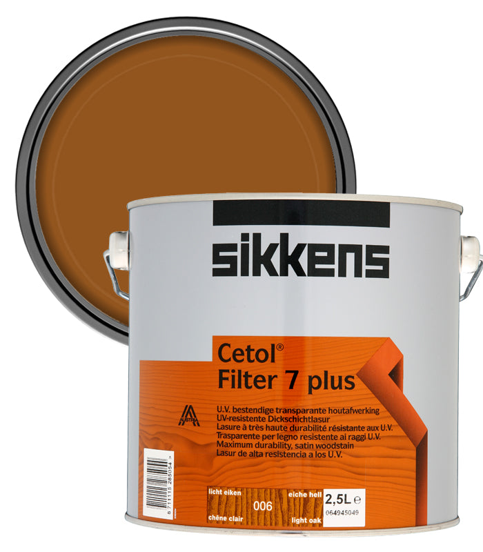 Sikkens Cetol Filter 7 Plus Woodstain Paint - 2.5 Litre - Light Oak (006)