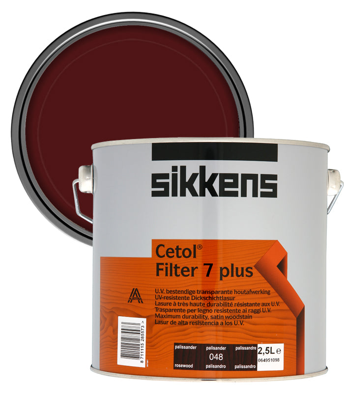 Sikkens Cetol Filter 7 Plus Woodstain Paint - 2.5 Litre - Rosewood (048)