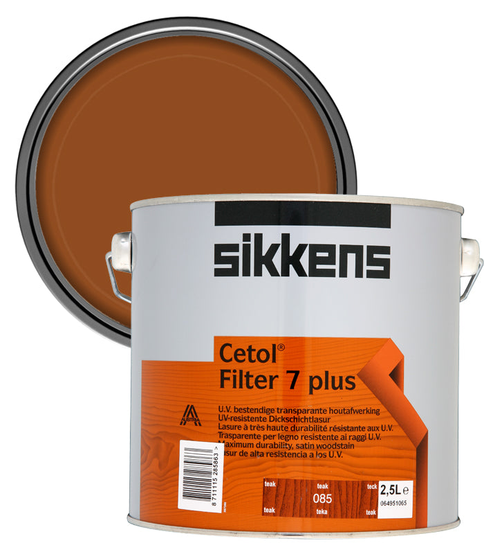 Sikkens Cetol Filter 7 Plus Woodstain Paint - 2.5 Litre - Teak (085)