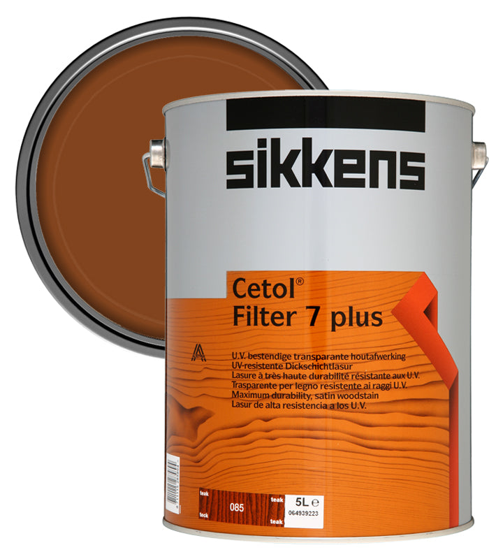 Sikkens Cetol Filter 7 Plus Woodstain Paint - 5 Litre - Teak (085)