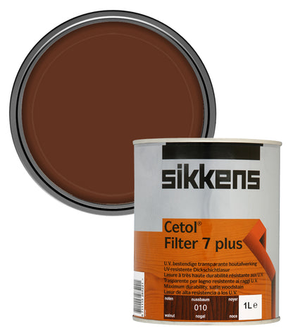Sikkens Cetol Filter 7 Plus Woodstain Paint - 1 Litre - Walnut (010)