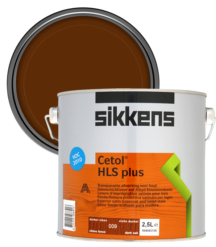 Sikkens Cetol HLS Plus Woodstain Paint - 2.5 Litre - Dark Oak (009)